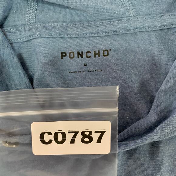 Poncho Outdoors Performance Hoodie M Slate Blue Fast Drying UPF *flaw - Picture 3 of 9